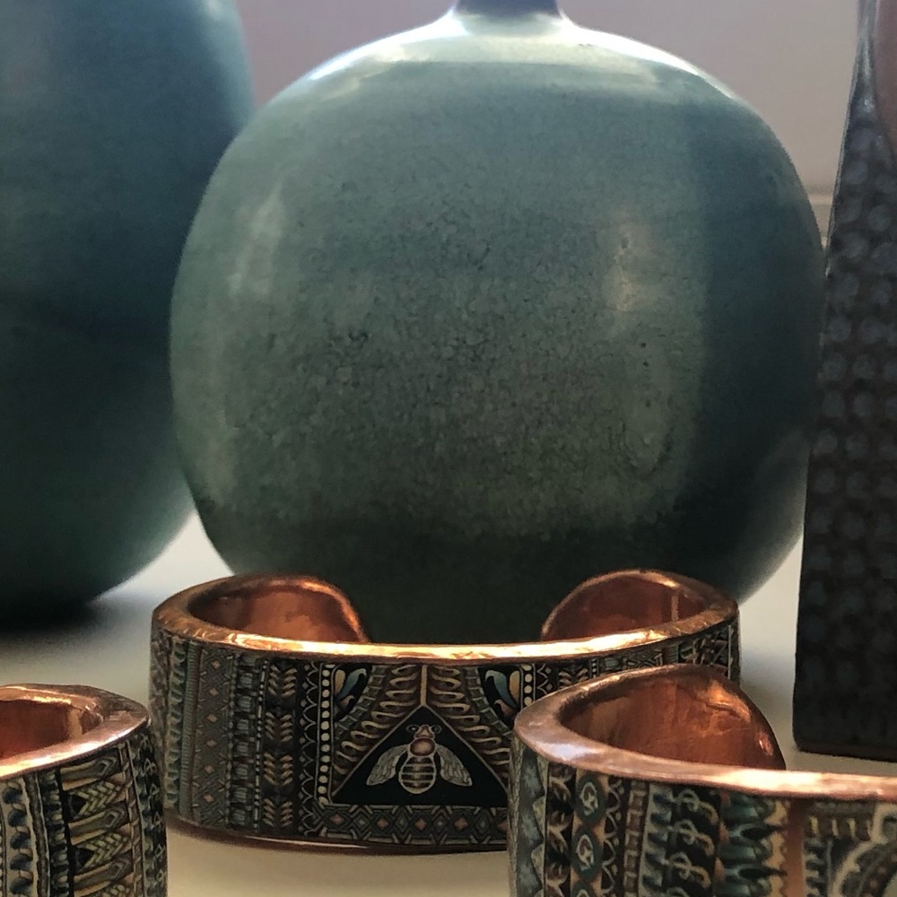 Datura Art Handmade Global Artisans Copper Cuffs - Picture 6 of 14